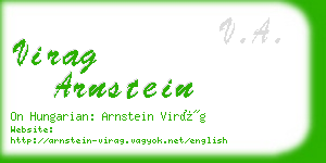 virag arnstein business card